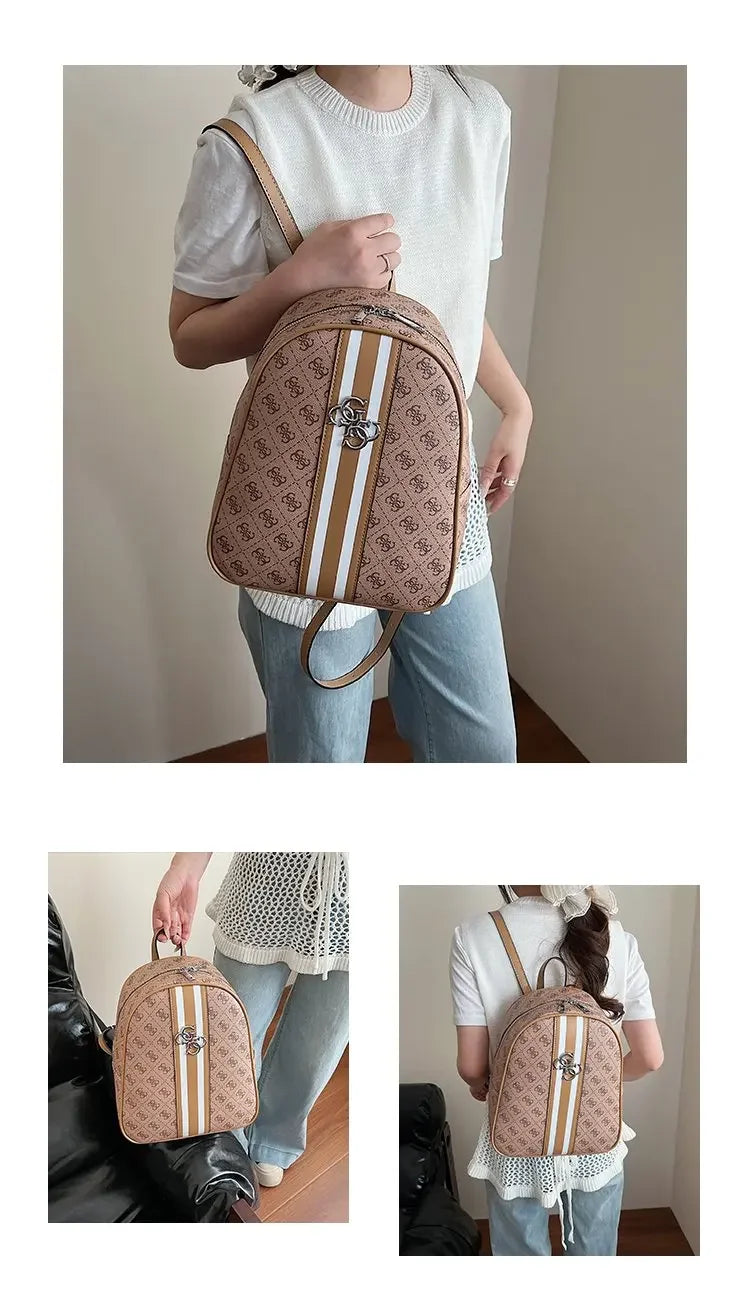 Elegant Leather Vintage Diaper Bag: Luxury Crossbody Handbag For Women With Designer Letter Logo And Large Tote Capacity