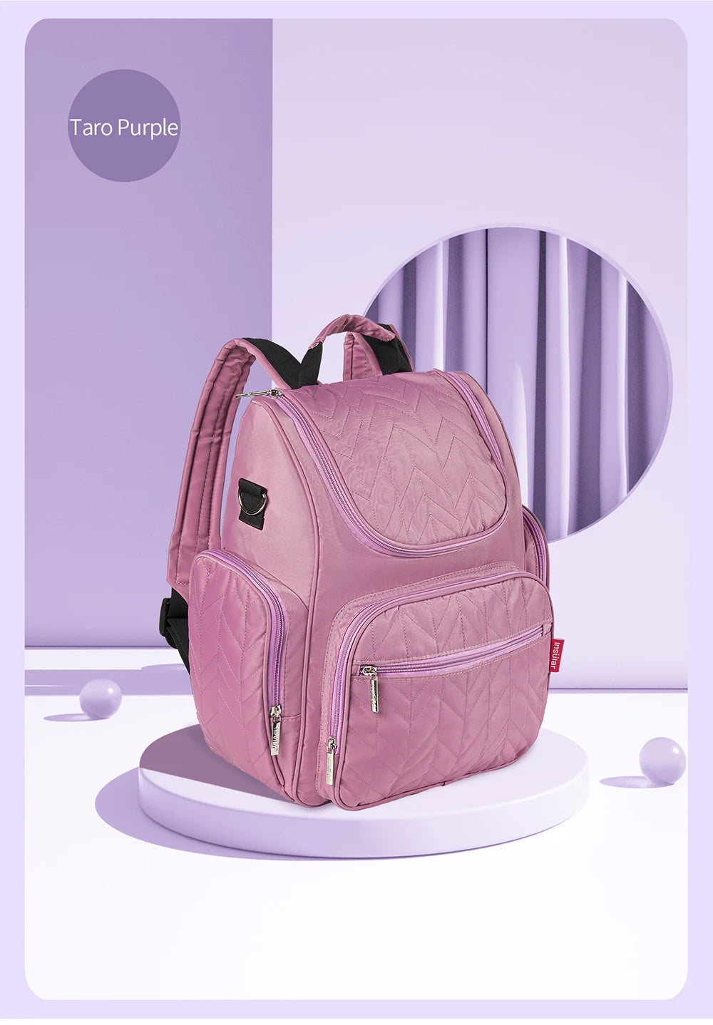 Large Capacity Nappy Backpack for Moms Multi Functional Waterproof Diaper Bag with Stroller Hooks for Baby Care Outdoor Travel