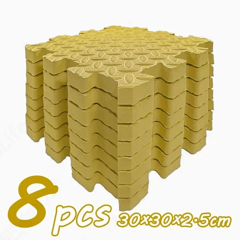 Baby Crawling Play Mat Nonslip Puzzle Gym Mat 8 Pcs 2.5cm Thick for Childrens Room Eco Friendly