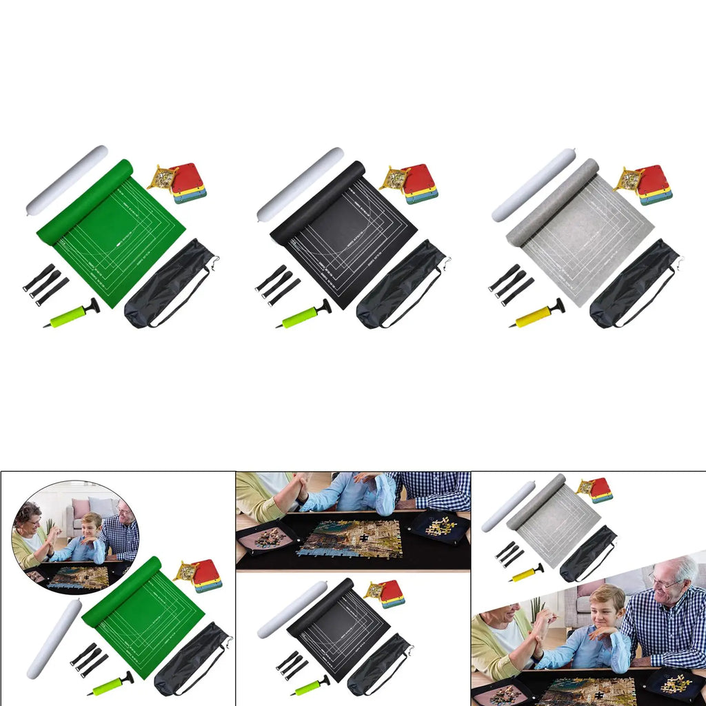 Jigsaw Puzzle Mat Roll Up, Saver Pad Portable Up to 2000 Pieces with Storage