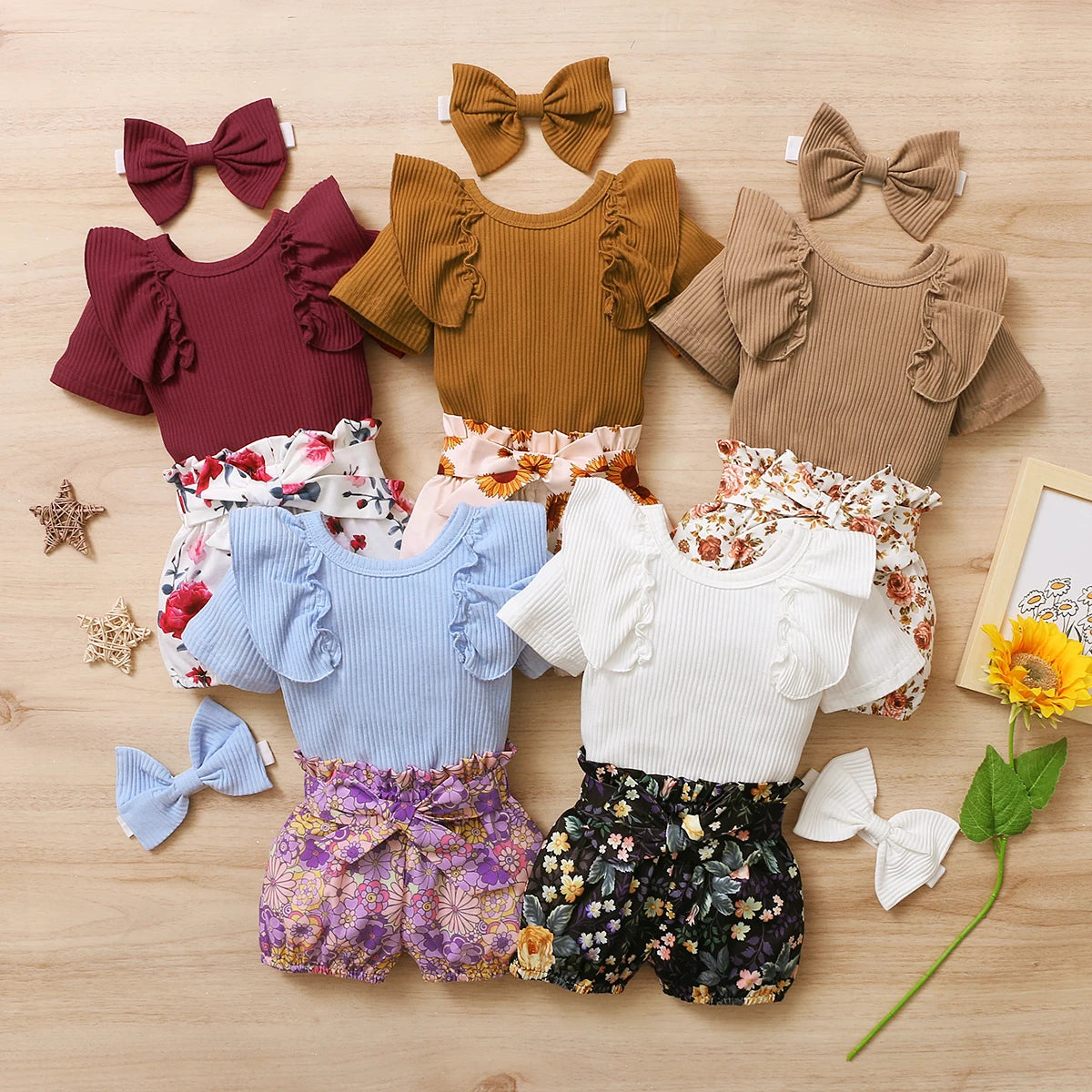 Baby girl's clothes New Year's Eve fashion summer top Luoyi ruffle hand closure collar head shoe photo print flower baby dress