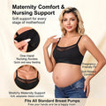 Maternity Nursing Bra Wire Free Ribbed Mesh One Hand Quick Clip Breastfeeding Bra Support Fit Breast Pumps Pregnancy Underwear