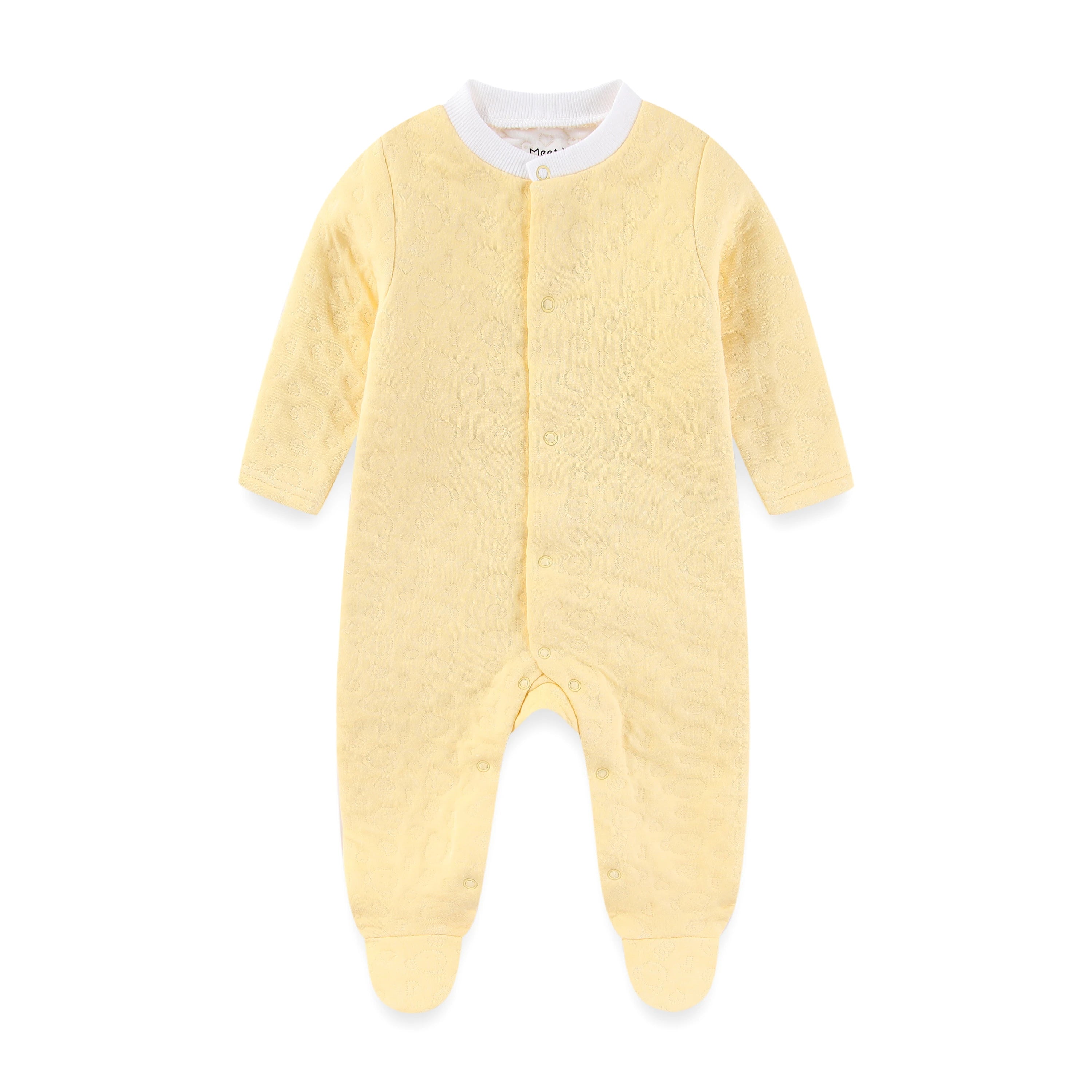 Unisex Baby Romper Jumpsuit 1-Piece Solid Color Winter Wear For 3-24 Months Infants Outdoor Wear
