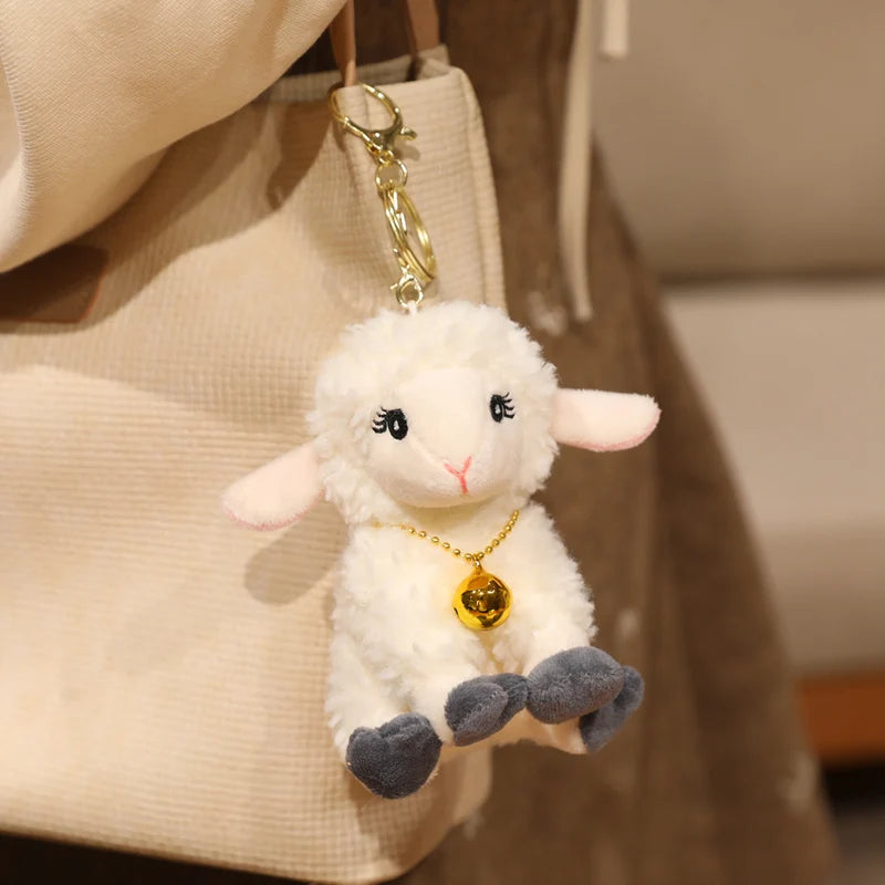 2026 Adorable Bell Sheep Stuffed Plush Toys Accompany Sheep Stuffed Animals Soft Collectible Kids Fans Birthday Xmas Toys Gift