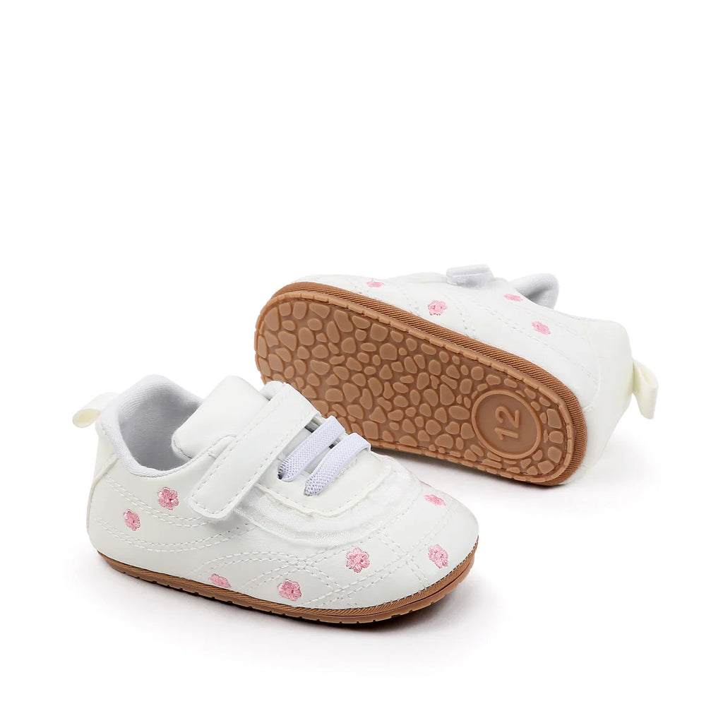 Baby Boys And Girls First Walking Toddler Shoes High Quality Baby Sneaker For 0-18 Months Spring And Autumn Soft TPR Sole