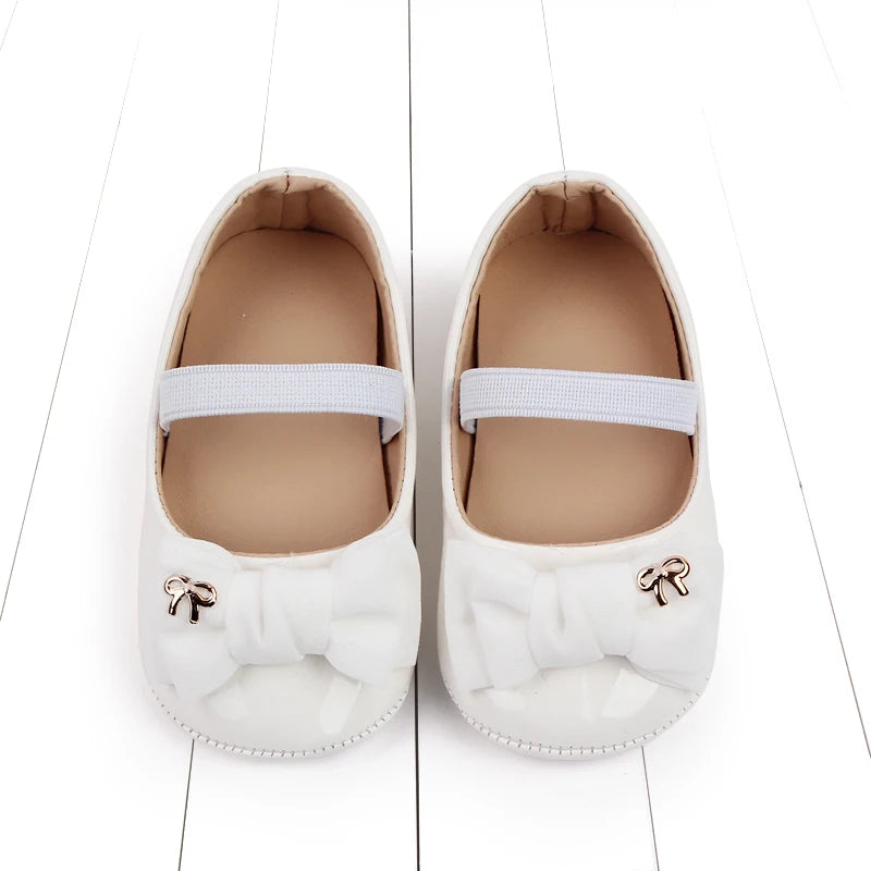 Spring and Summer 2025 New Style Baby Princess Shoes Leather Bow Tie Baby Shoes Soft Sole Learning Walkers baby shoesD2778