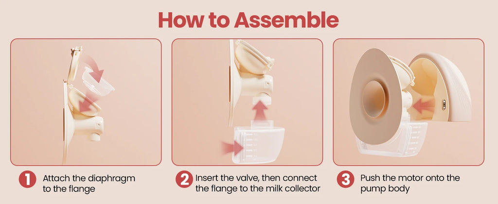 NCVI Heated Electric Breast Pump,360° Warm Wearable Hands Fre, 4 Modes 9 Levels,Leakproof Ultra Quiet Slim, 2000mAh Long Battery