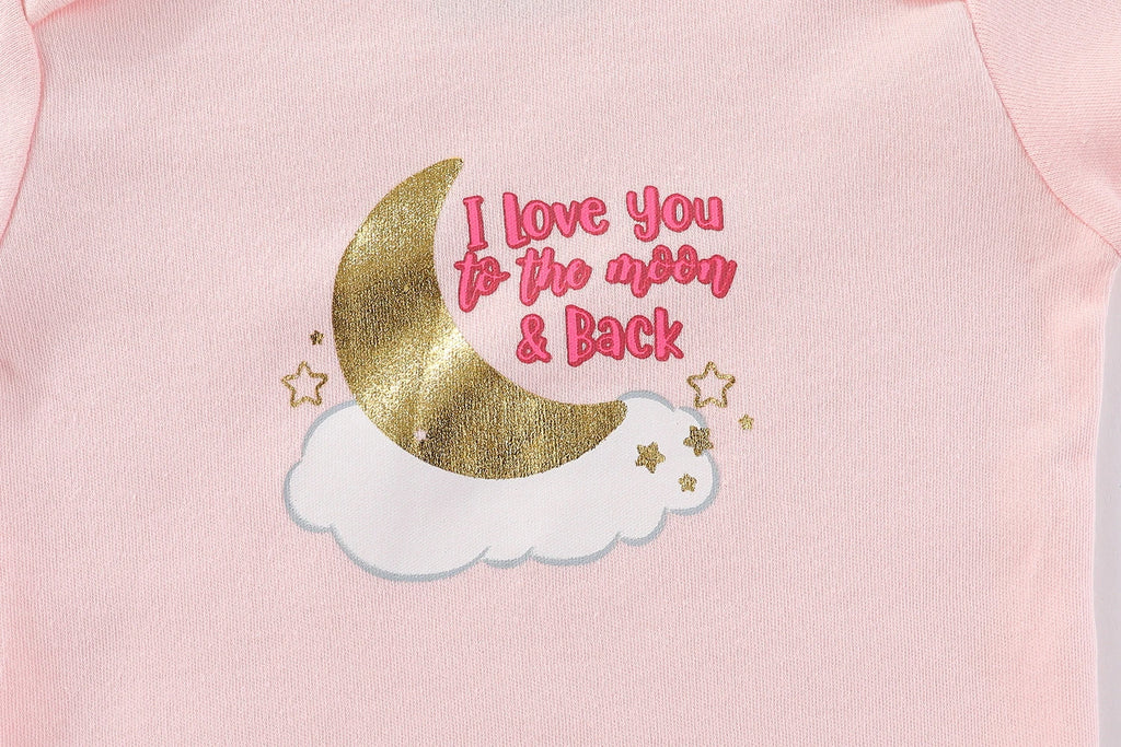 Kiddiezoom 6-Pack Cartoon Cute Baby Bodysuits Summer Short Sleeve Newborn Boy Girl Onesies 0-12 Months Infant Unisex Clothes