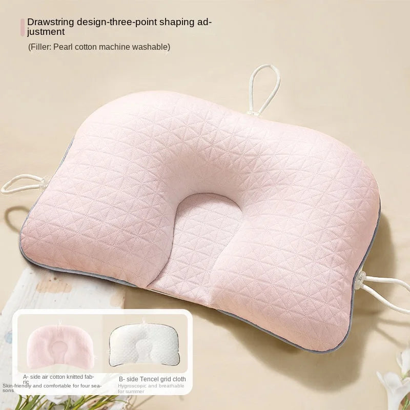 Shell Pillow Head Shape Correction Baby Pillow 0-6 Months Model SHP01 Front Fabric 100 Percent Cotton