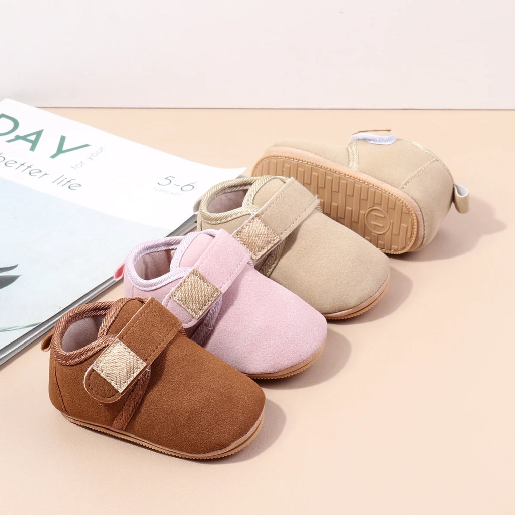 Autumn Solid Color Baby Shoes With Soft Rubber Sole Suitable For Both Boys And Girls Baby-Sized Toddler Walking Shoes
