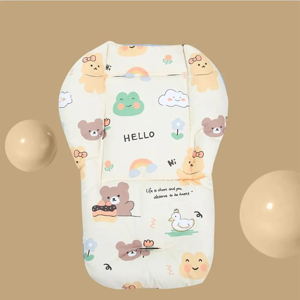 Cartoon Pattern Baby Stroller Cushion Stroller Accessories Baby Seat Cushion Pushchair Car Mat Car Seat Seat Liner