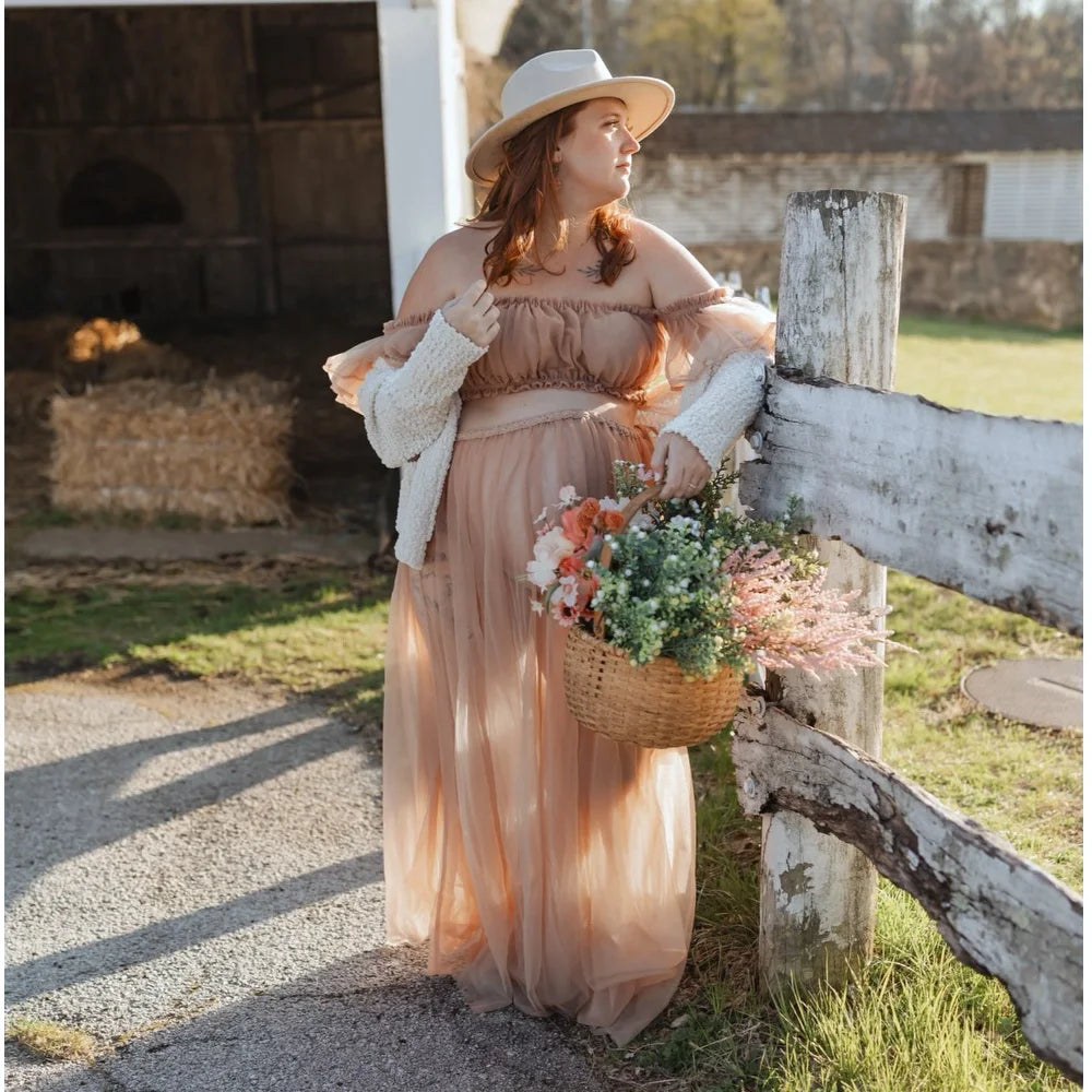 Maternity Gown Two Piece