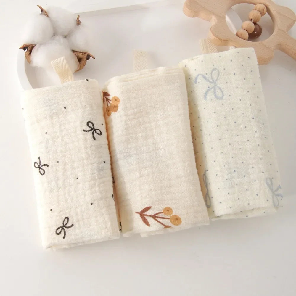 Baby Cotton Washcloth 6-Layer Gauze 22x23 cm Absorbent Square Towels for Newborns