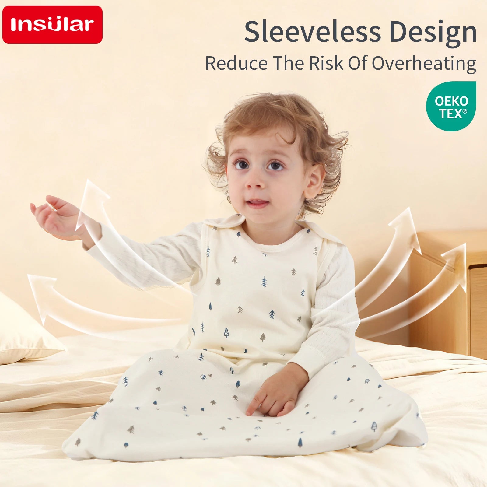 New Sleeveless 100% Cotton Vest Baby Sleeping Bag Thin Breathable Pajamas Anti-Kicking Cocoon for Newborn Envelope Sleep Sack