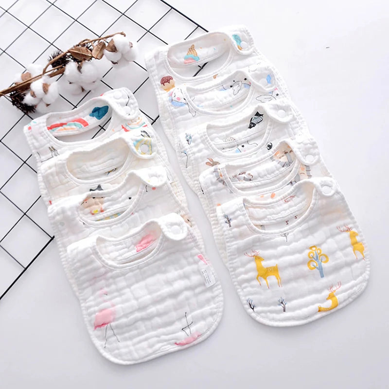 Baby Bibs U-shaped Bandana Feeding Bib Saliva Towel Kids Girl Boy Cotton Bibs