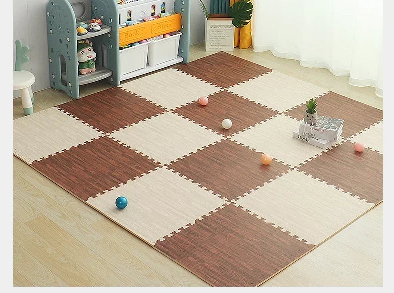 8/16Pcs Baby Puzzle Floor Mats Waterproof Non-Slip Foam Tiles Soft Play Mat for Infant Toddler Room Nursery Crawling Area Decor
