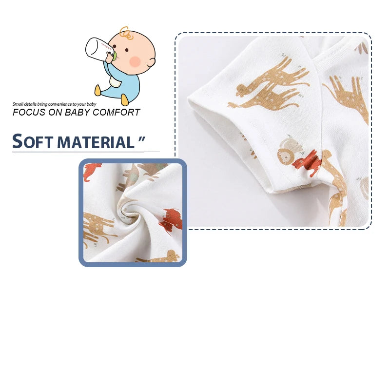 5-Piece Cartoon Cute Bbaby Boys Girl Bodysuits Soft Newborn Unisex Onesies Short Sleeve 0-12 Months Infant Clothes Summer Cloth