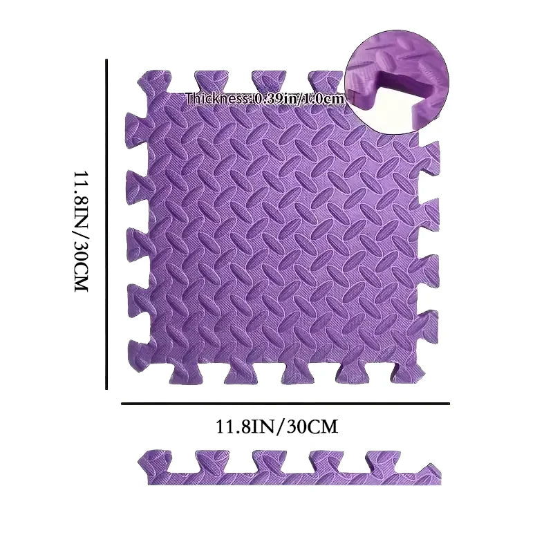 Eva Foam Interlocking Floor Tiles 30x30x1 Cm Puzzle Gym Mat For Indoor Home Gym Exercise Areas