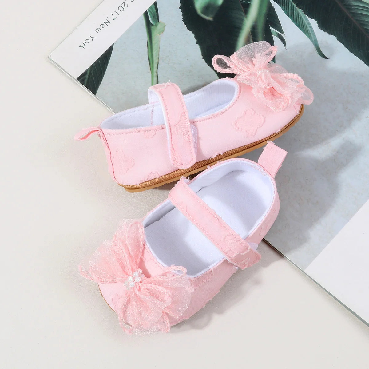 Spring And Summer Baby Girls Princess Shoes Cute Design First Walking Indoor Outdoor Toddler Shoes For 0-18 Months