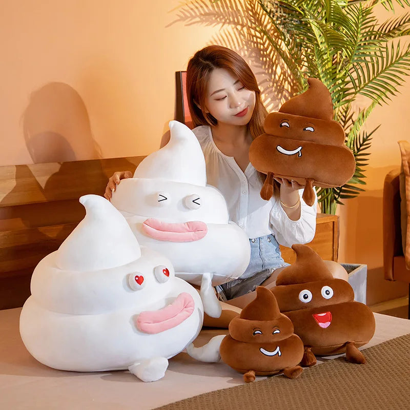 New 25cm/35/45CM Funny Poop Plushie Toys Simulation faeces Pillow Stuffed Soft Creative Sofa Cushion Interesting Birthday Gifts