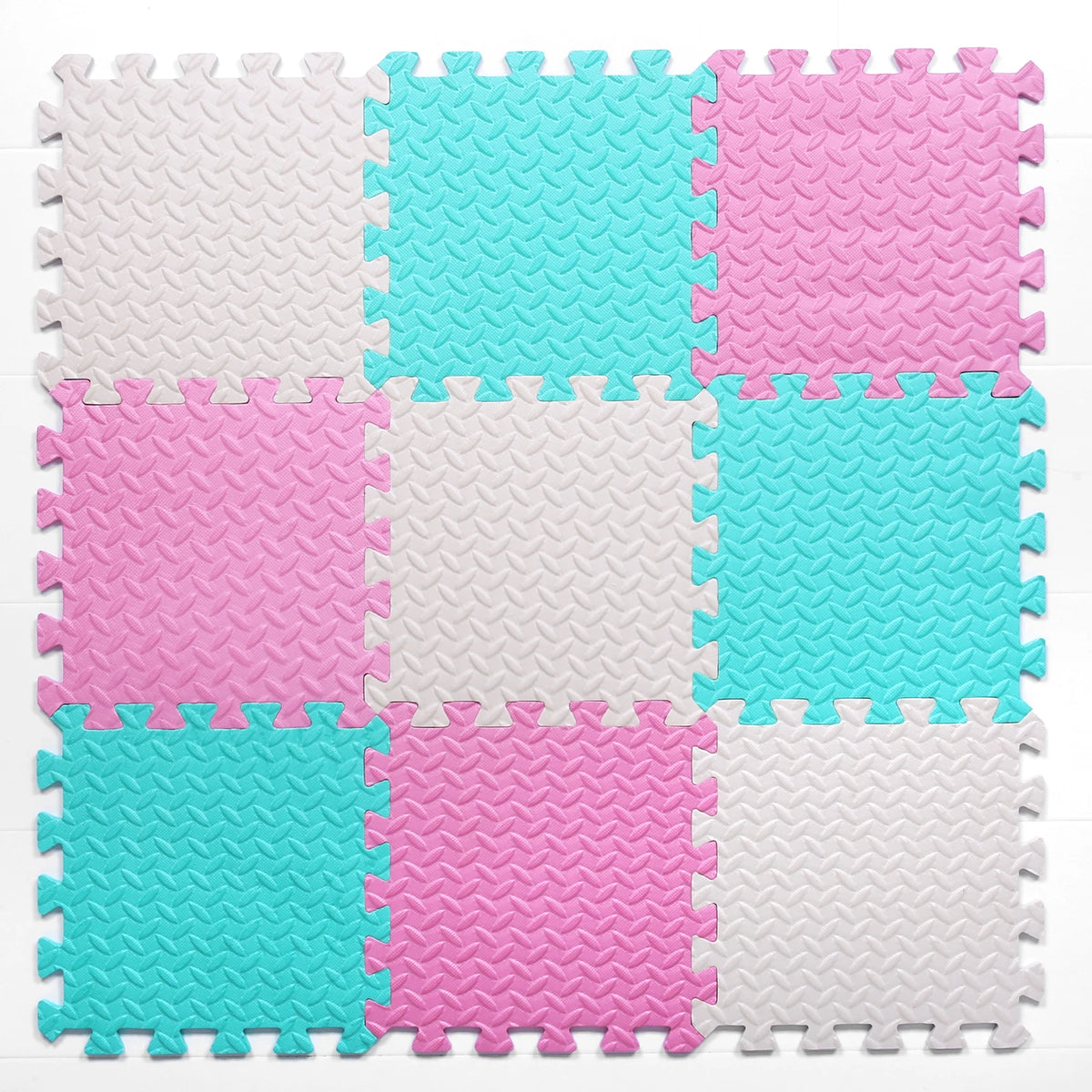 Tamiplay 0.4 Inch Thick Puzzle Mat 30x30 Cm EVA Foam Baby Play Mat 16 Pieces Red Yellow Blue Green
