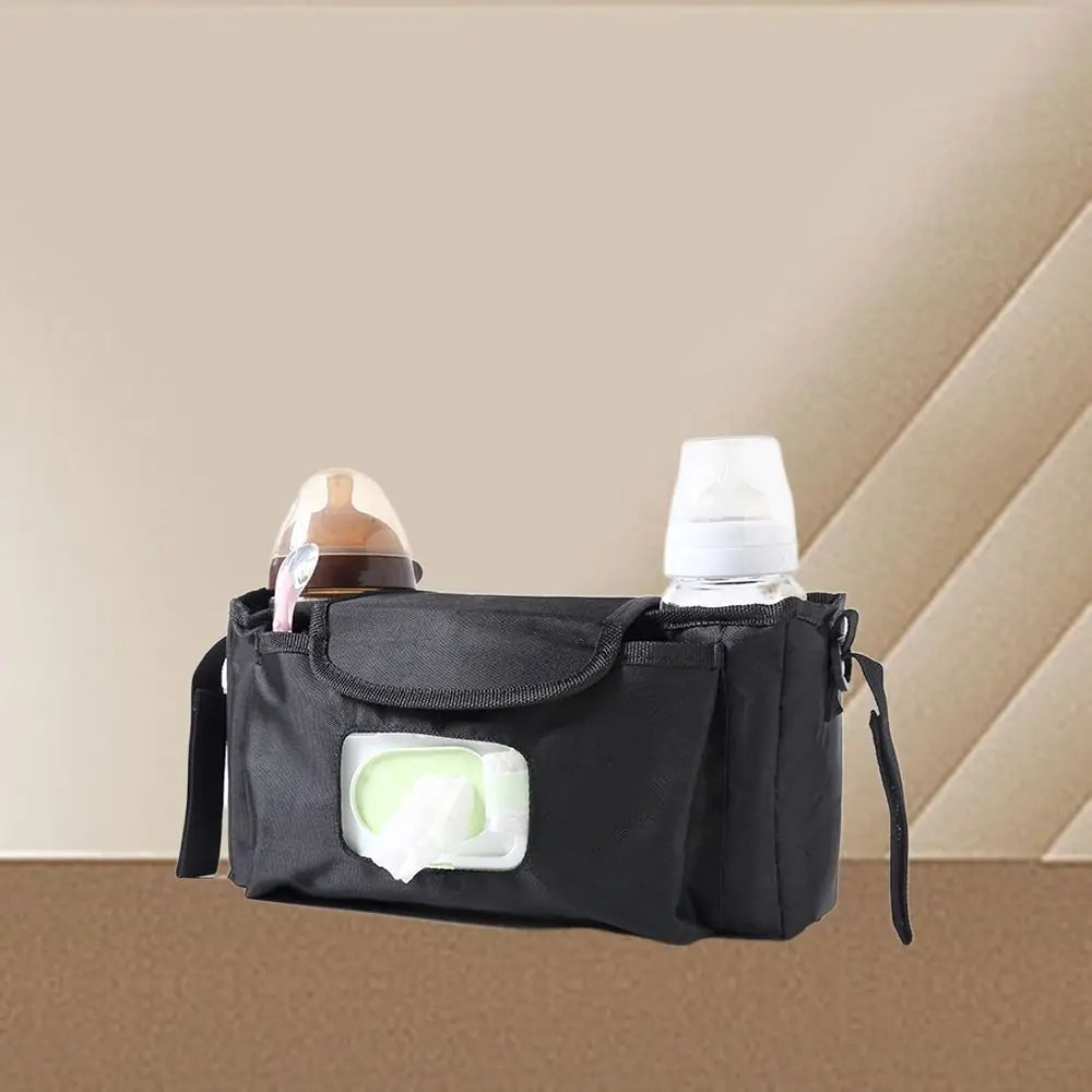 Multifunctional Baby Stroller Bag Large Capacity Waterproof Wet Wipe Hanging Bag Baby Care with Multiple Pockets