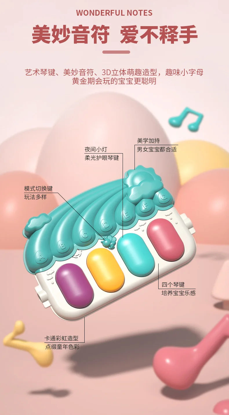 New Baby Activity Gym Music Rack Play Mat Kid Rug Puzzle Carpet Piano Keyboard Infant Playmat Crawling Game Pad Baby Toy Gift