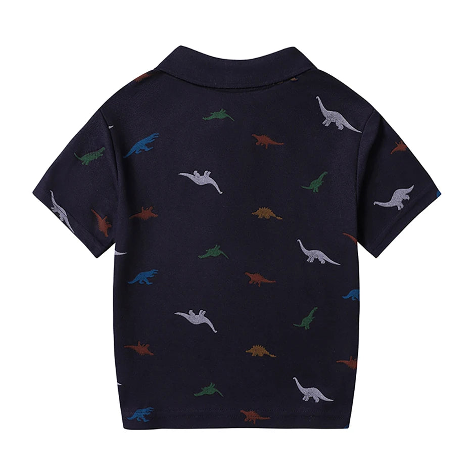 1/3 Pack Children's Summer Dinosaur Printed Multicolor POLO Shirt Boys Casual Fashion Prince T-shirt Joker Comfortable Lapel T