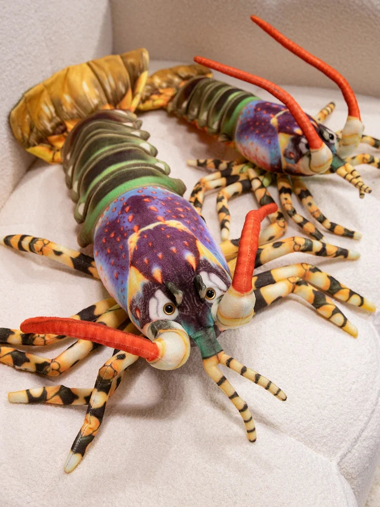 Colorful Lobster Plush Toy Stuffed Throw Pillow - Lifelike Design Creative Home Decor Funny Christmas Gift Vivid Lobster Theme