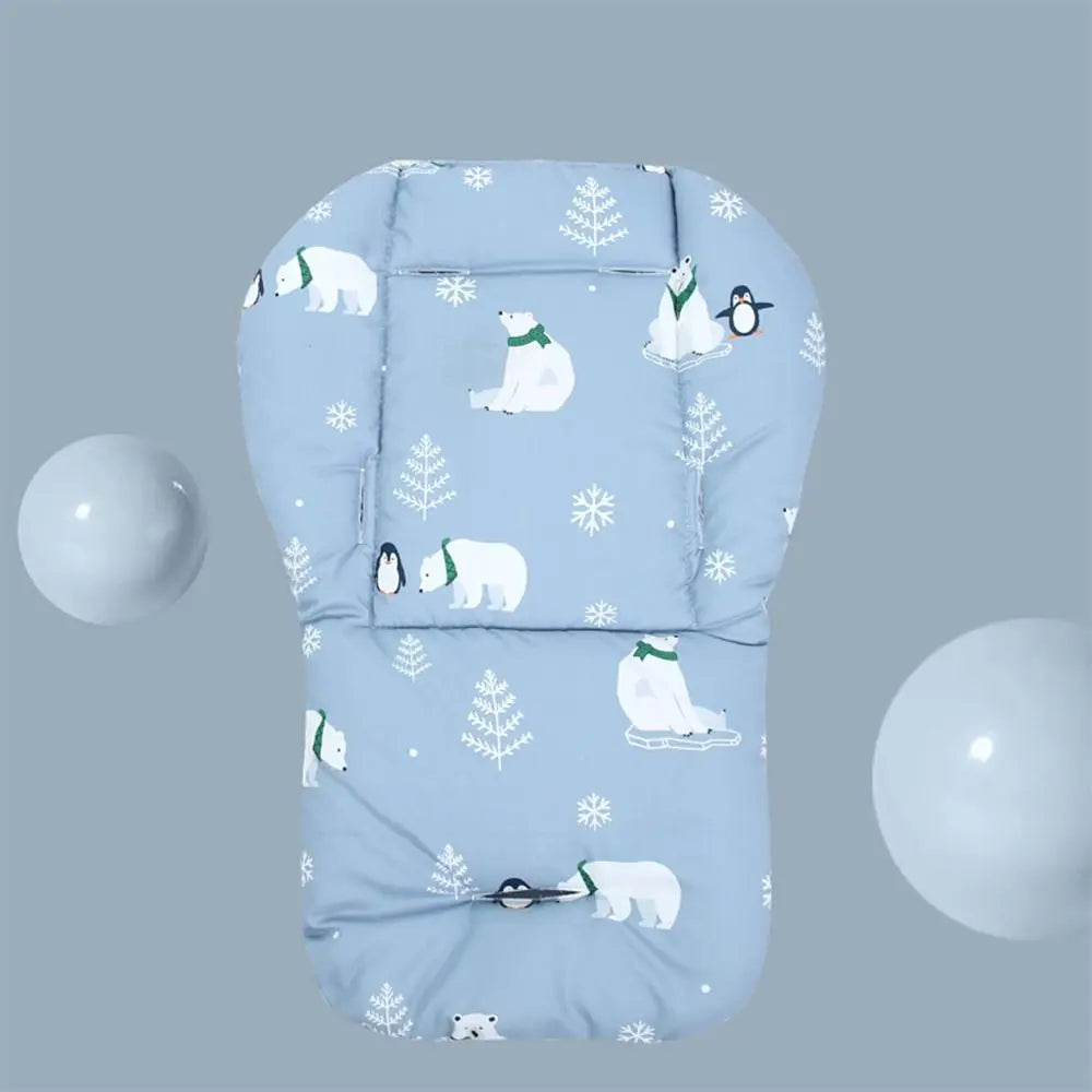 Cartoon Pattern Baby Stroller Cushion Stroller Accessories Baby Seat Cushion Pushchair Car Mat Car Seat Seat Liner