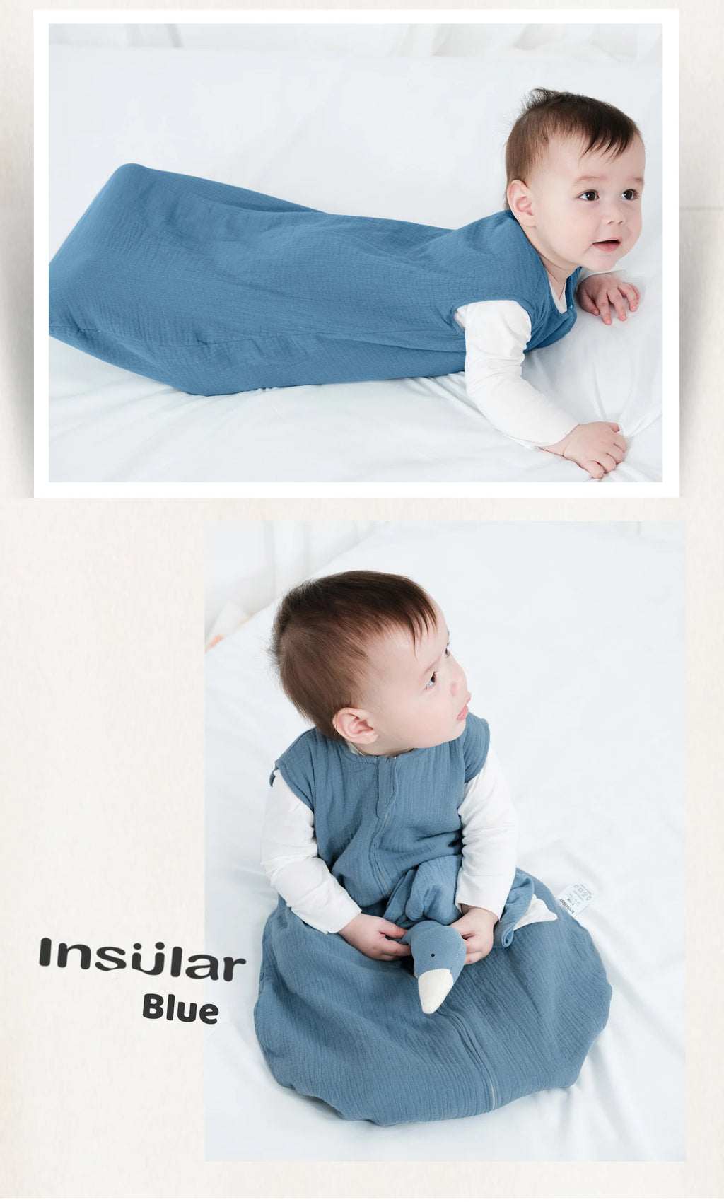 Baby Sleeping Bag Newborn Swaddle Sleeveless Sleep Sack Summer Thin Premium Muslin Cotton Soft 2-Ways Zipper Easy Diaper Changes