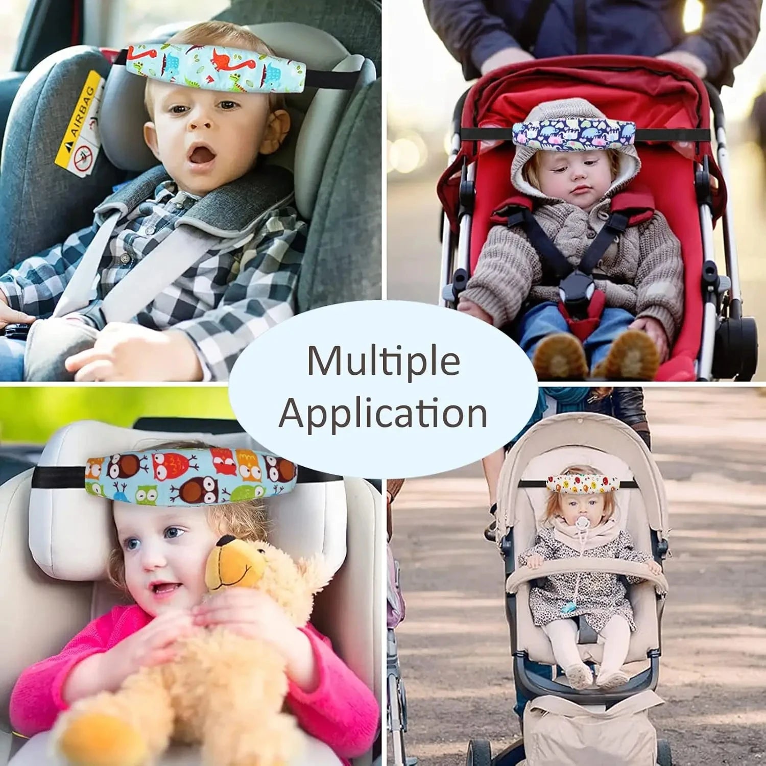Baby Pillow Stroller Baby Head and Neck Support Pillow U-shaped Headrest Body Fixation Anti Roll Children's School Cushion