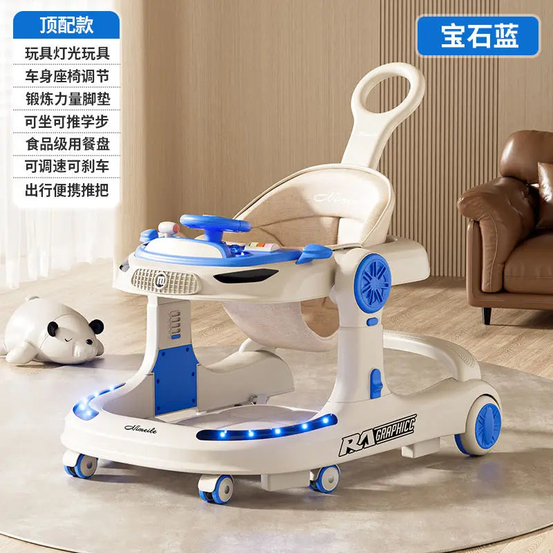 Baby Trend Bt4In1 4 In 1 Adjustable Height Anti Rollover Baby Walker Push Toy Foldable Activity Center 6 To 18 Months