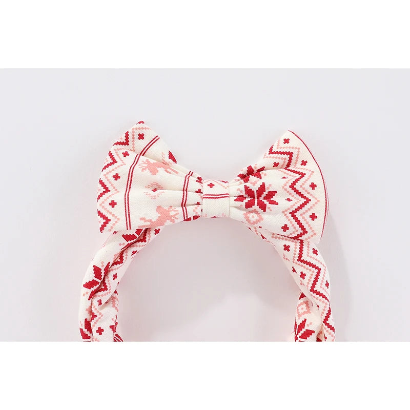 Fashion Christmas Cute Newborn Long Sleeve Bodysuits+Pants+Headband Baby Clothing Set Infant Gift