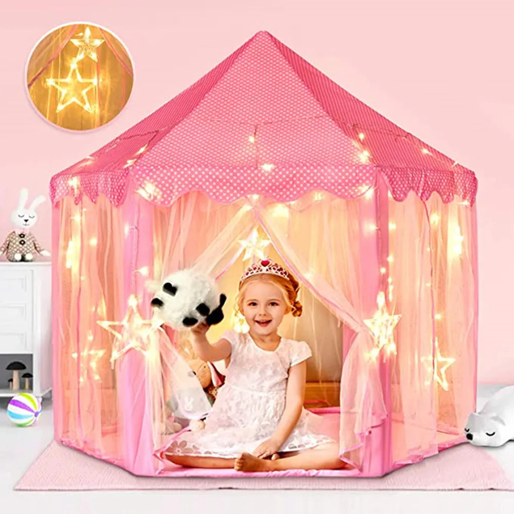 Large Kids Play Tent Princess Castle for Indoor and Outdoor Games Children Playhouse Ball Pit for Toddler