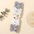 10Pcs Girls Fresh Bowknot Head Rope Sweet Printing Double Ponytail Hair Ties Bands Head Scrunchies Without Cardboard