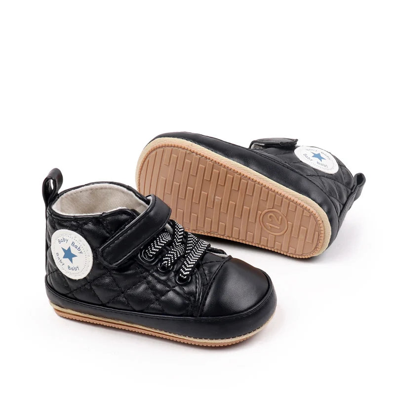 2025 Baby Boy Girl Spring and Autumn Fashion Design TPR Sole Anti Slip Walking Shoes High Quality Breathable Prewalker Shoes