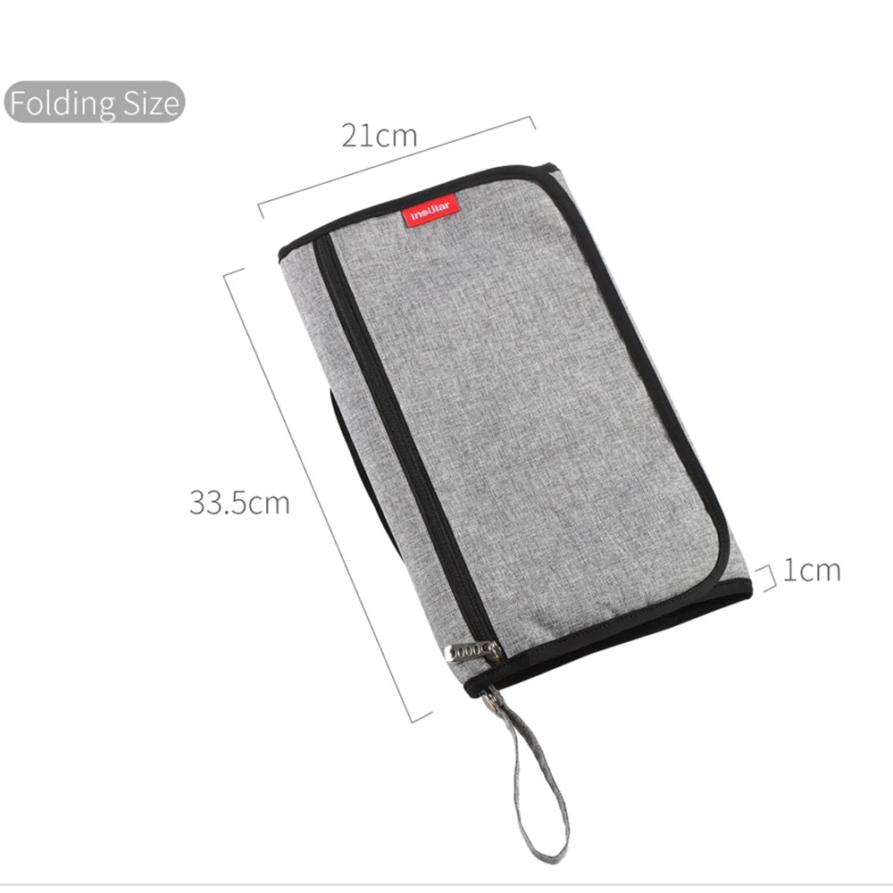 Portable Baby Changing Mat:Infant Multifunction Diaper Changing Pad for Newborns-2-in-1 Waterproof Changing Pad with Storage Bag
