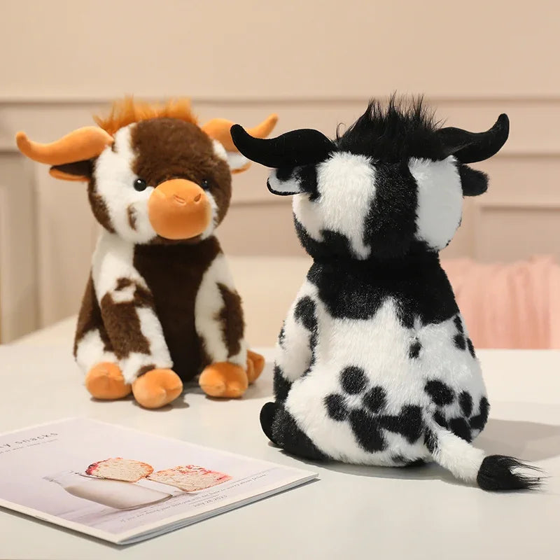 New 1pc 30cm Treasuringu New Highland Cattle Stuffed Toys Highland Cow Plush Toy Soft Animals Fluffy Doll Birthday Gift For Kids
