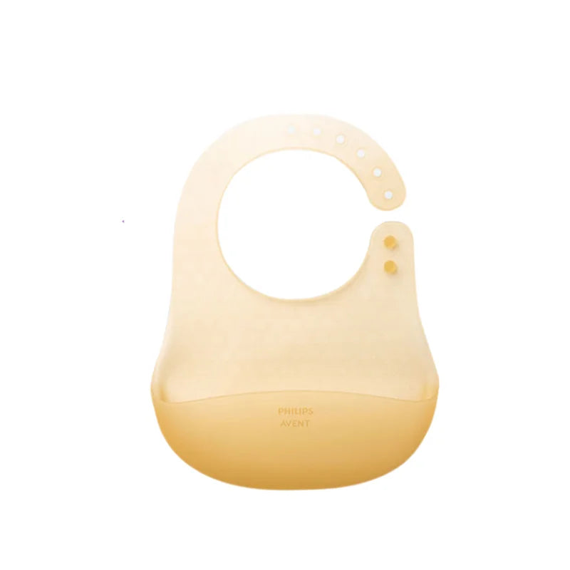 AVENT Silicone Baby Bib 3D Honeycomb Ultra-Thin Breathable 6-Level Adjustable Neck Strap Can Be Boiled/Steamed/UV/Dishwasher
