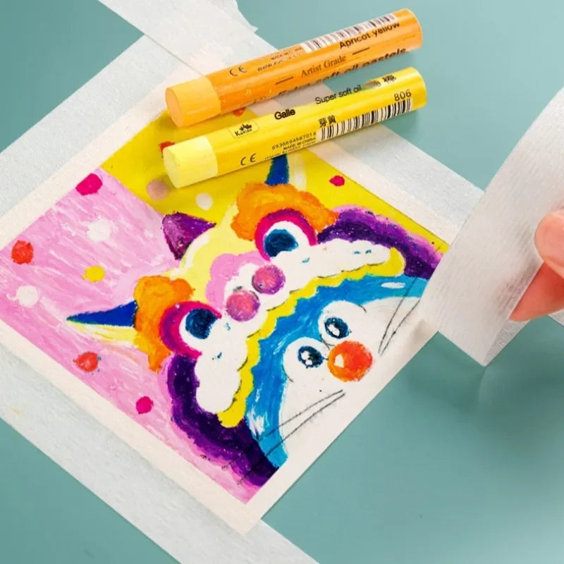 200GSM Oil Pastel Paper Oil Painting Stick Special Paper Blank Drawing A4 Chalk Coloring Crayons Painting Acid Free Cardboard