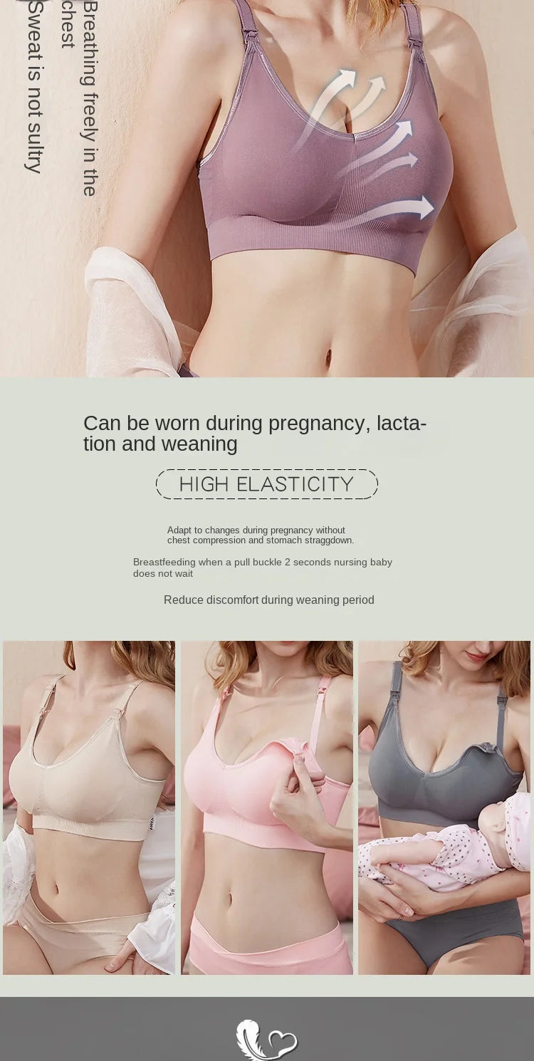 1pc Maternity Nursing Bras Solid Premama Breastfeeding Pregnant Women Pregnancy Underwear Breast Feeding Bra Clothing Lactancias