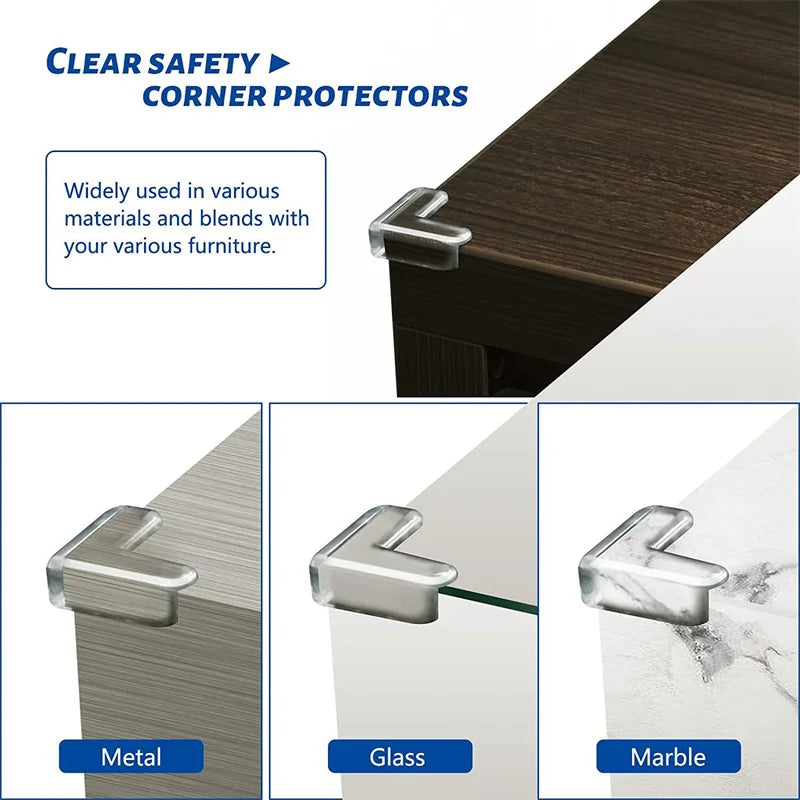 5pcs/10pcs Baby Safety Silicone Protector Table Corner Edge Protection Cover Electric Socket Children Anticollision Guards