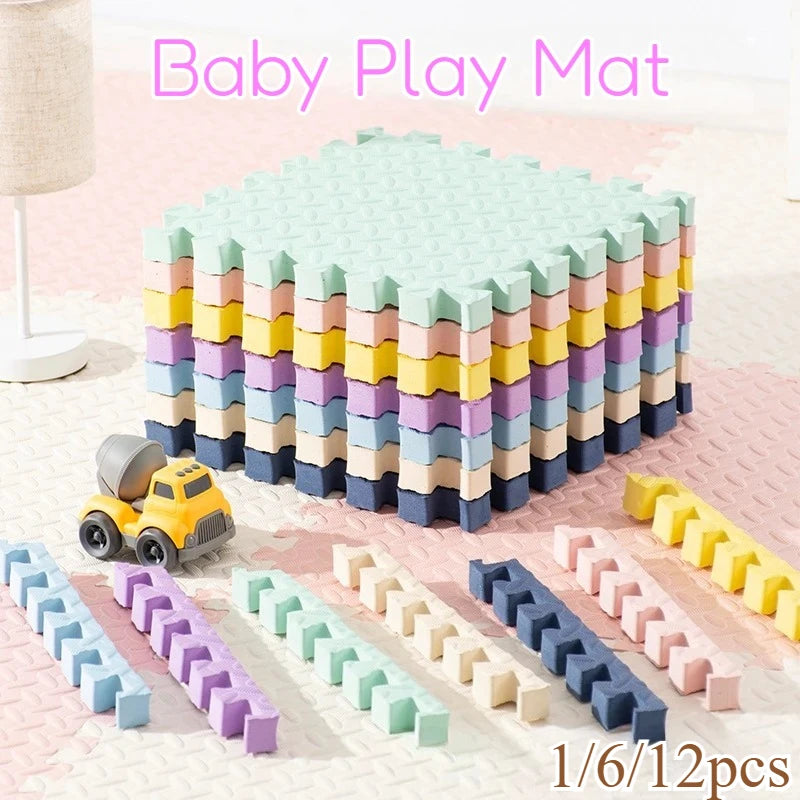Baby Interlocking Play Pad EVA Foam Patchwork Mat Soft Thick Children's Sports Rug Suitable for The Sports Area Toddler Room