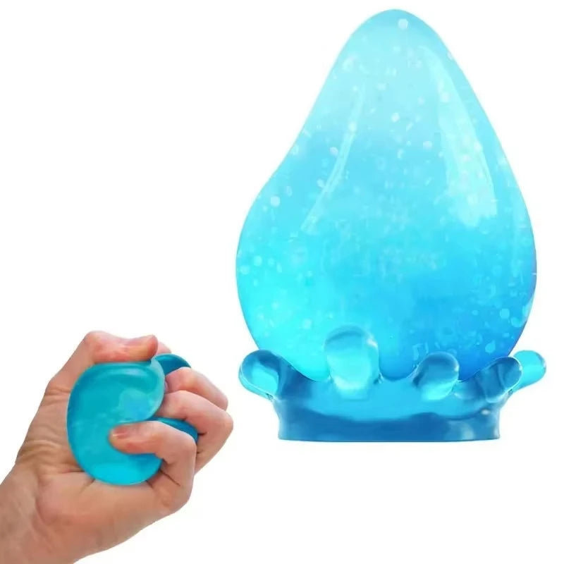 NEEDOH Water Droplet Shape Sensory Squeeze Toys Squishy Stress Relief Slow Rebound Pinch Toys Surprise Gifts for Kids Adult Hot