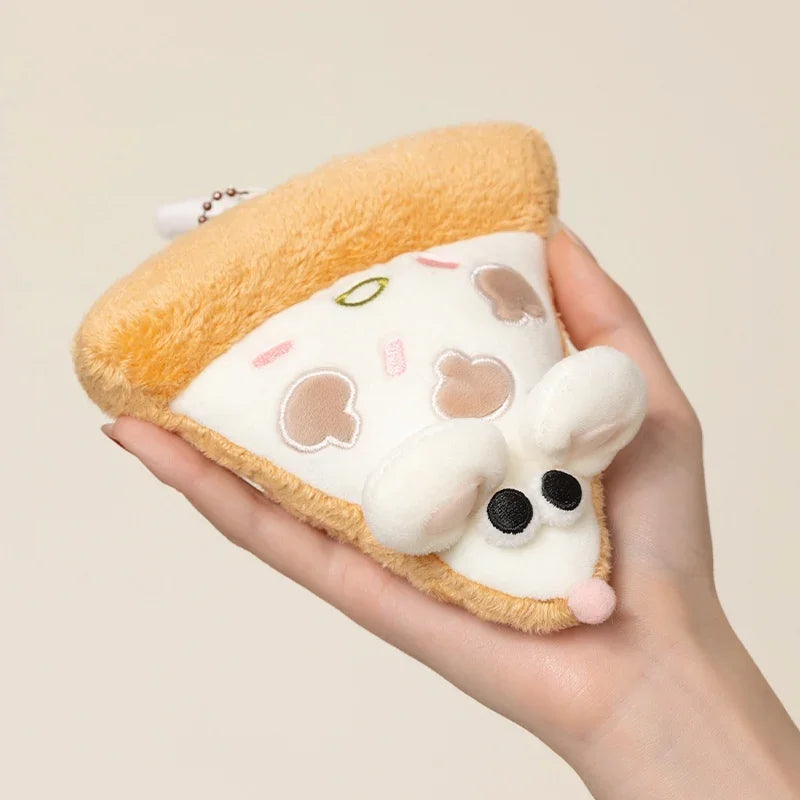 Pizza Mouse Plush Toys Hanging Pendants Creative Pizza Multiple Flavors Adorable Mouse Dolls Gifts For Birthday 14cm Decoration