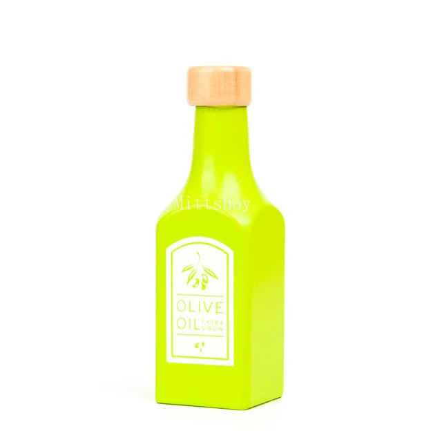 Montessori Wooden Kitchen Playset Condiment Bottles Educational Toy For Children Model 1Pcs