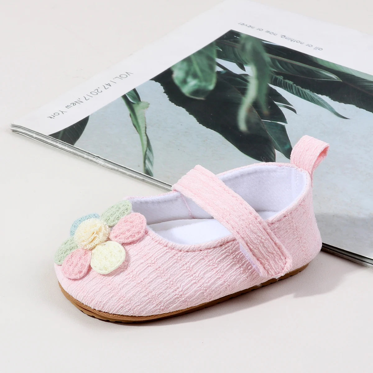 Baby Shoes Soft Sole Prewalker With Anti Slip Polyurethane Sole First Walkers Ruffled Baptism PWF01