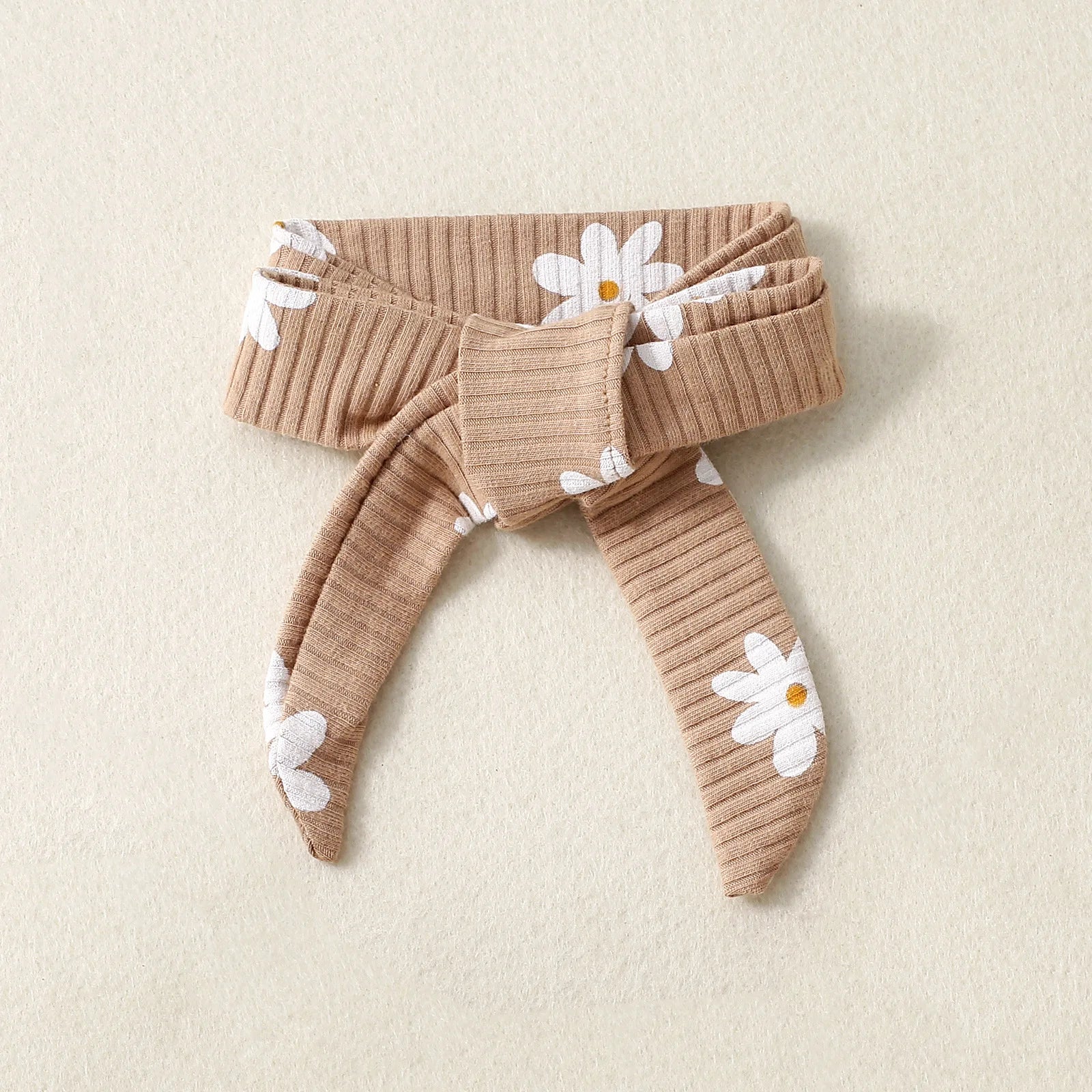 2PCS Summer Girl Crawling clothes Short Sleeve Cotton Short Sleeve  Round Necked Striped Clothes with Flower Printing Headband