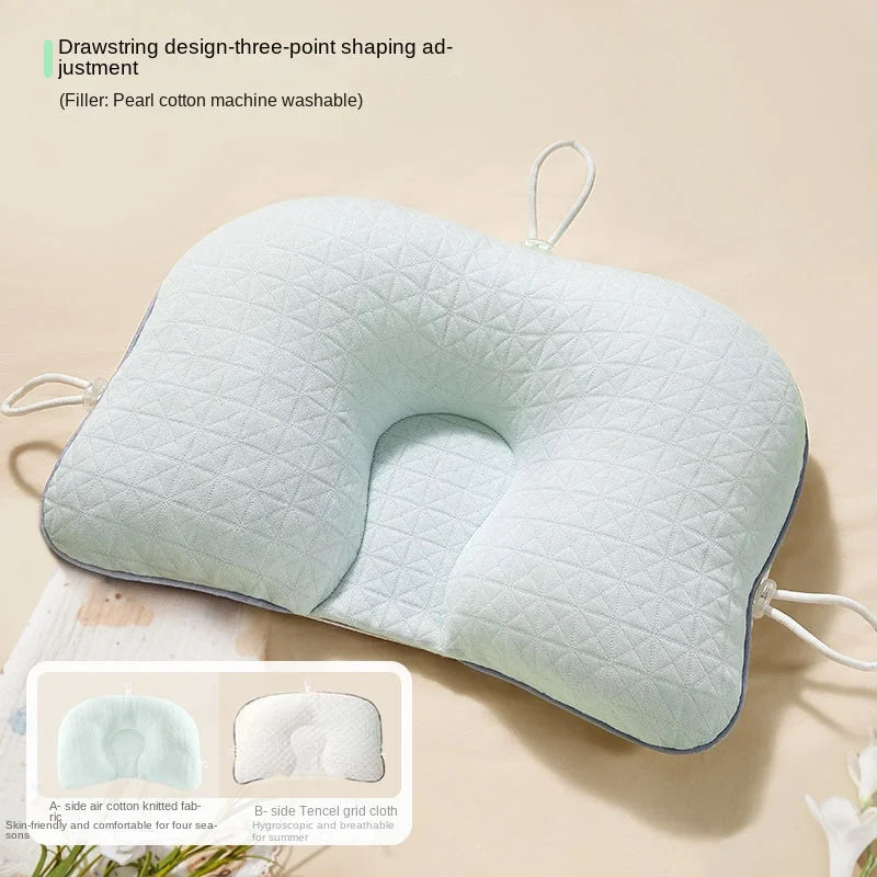Shell Pillow Head Shape Correction Baby Pillow 0-6 Months Model SHP01 Front Fabric 100 Percent Cotton